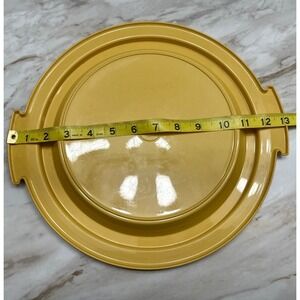 Vtg Tupperware Cake Taker Base Only Harvest Gold